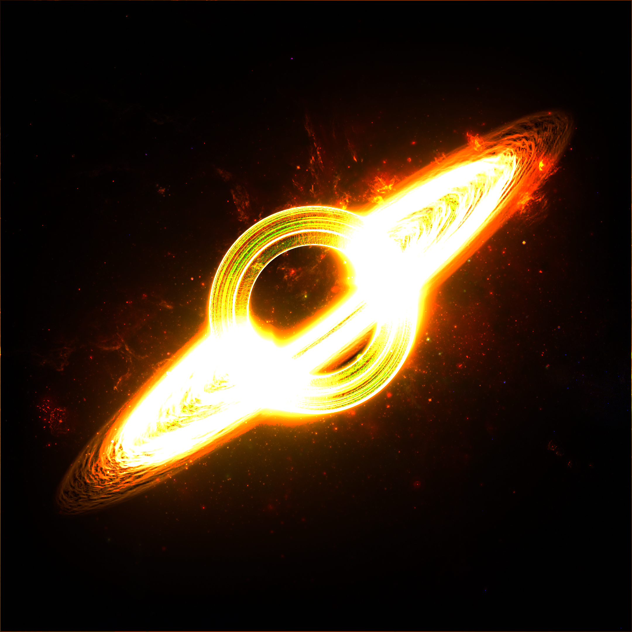 A 3D render of a Blackhole